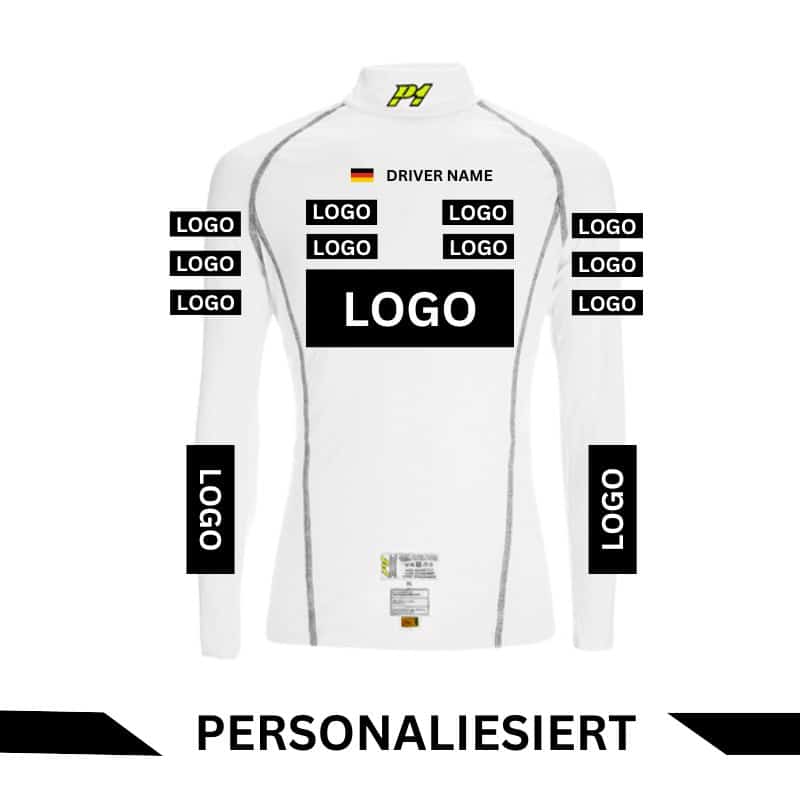 P1 FIA Elite Slimfit inkl. Namen und Logos beidseitig bedruckt