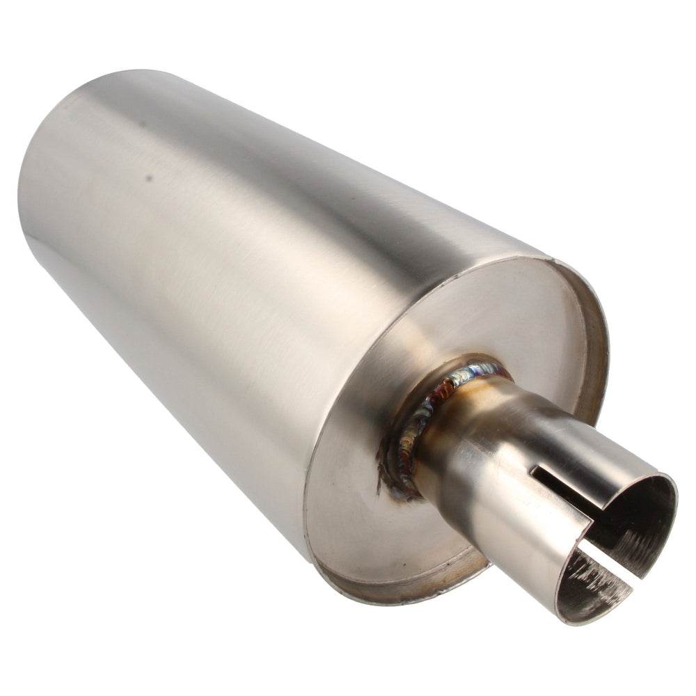 Schalldämpfer Edelstahl rund 76 mm (3,0 Zoll)