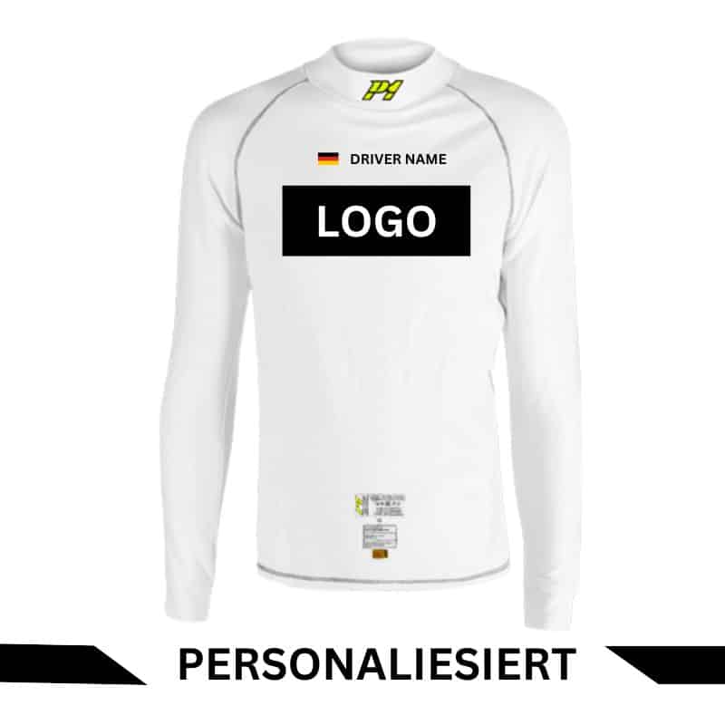 P1 FIA Elite Comfort Fit inkl. Namen und Logos beidseitig bedruckt