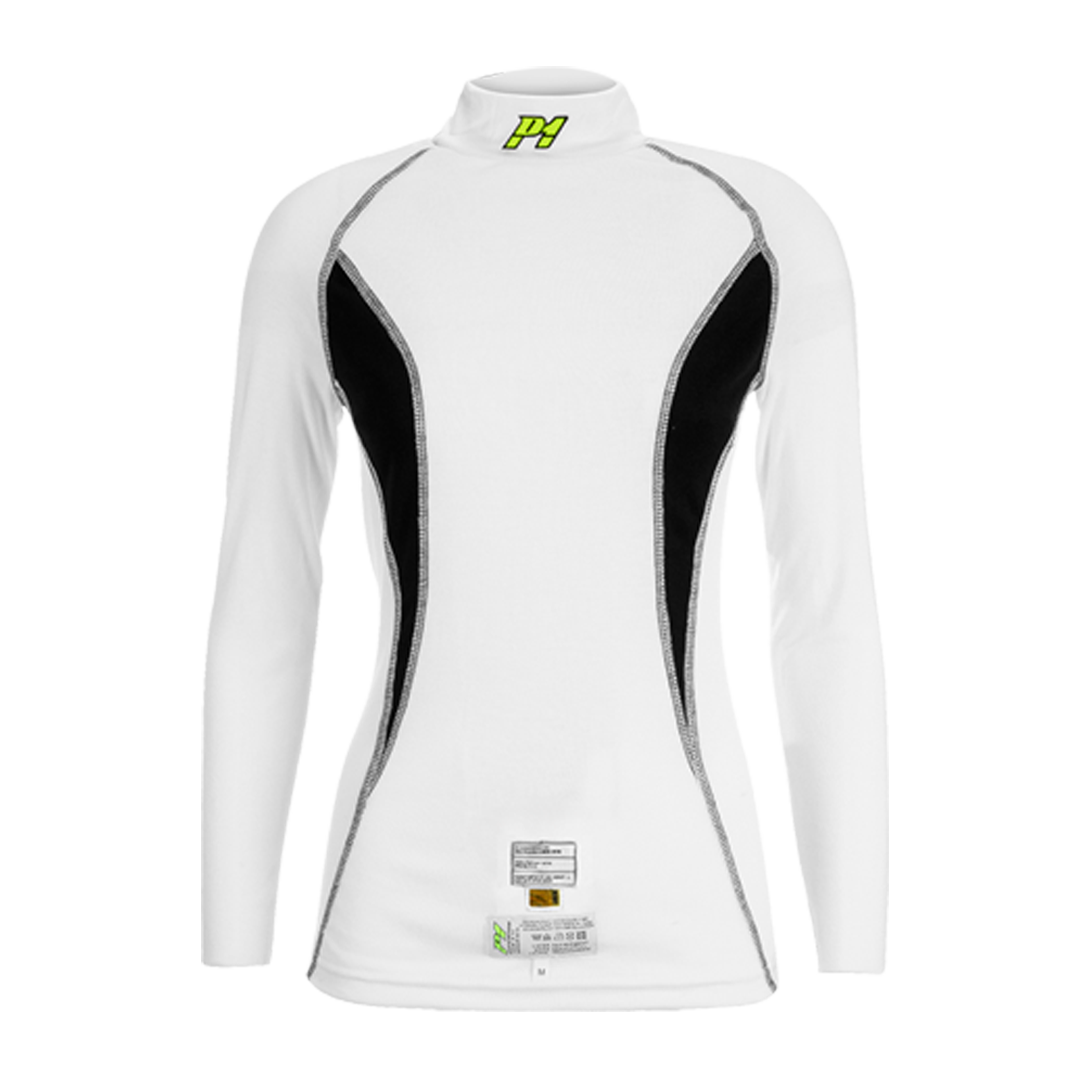 LTEC FIA Top Weiß - FIA 8856-2000 Silbernes Hologram Gr. L Women