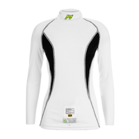 LTEC FIA Top Weiß - FIA 8856-2000 Silbernes Hologram Gr. L Women