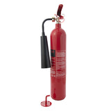 RRS 2 kg CO₂-Feuerlöscher mit Löschhorn und Montagehalterung, Seitenansicht