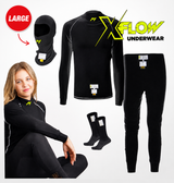 FIA Unterwäsche Kombi Angebot X-Flow Schwarz mit Kopfhaube large